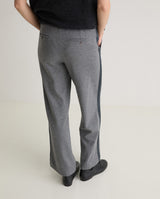 Anthrecite Wide Leg  Flannel Trousers