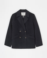 Navy Coat Short