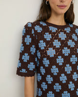 Crochet Effect Sweater Choc