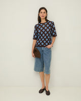 Crochet Effect Sweater Choc