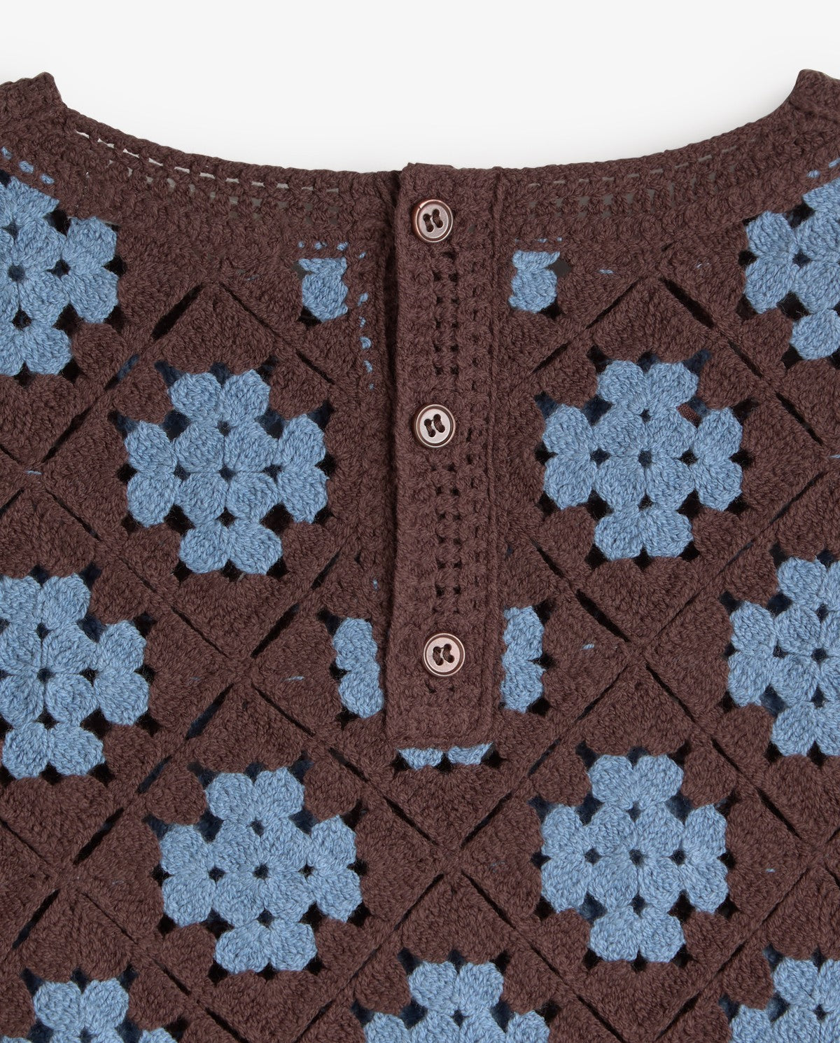 Crochet Effect Sweater Choc