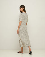 Viscose Midi Dress Navy Dots