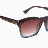 Royale Transparent Chocolate Fade to Crystal w. Gold Metal / Dark Orange Gradient Lens
