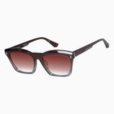 Royale Transparent Chocolate Fade to Crystal w. Gold Metal / Dark Orange Gradient Lens