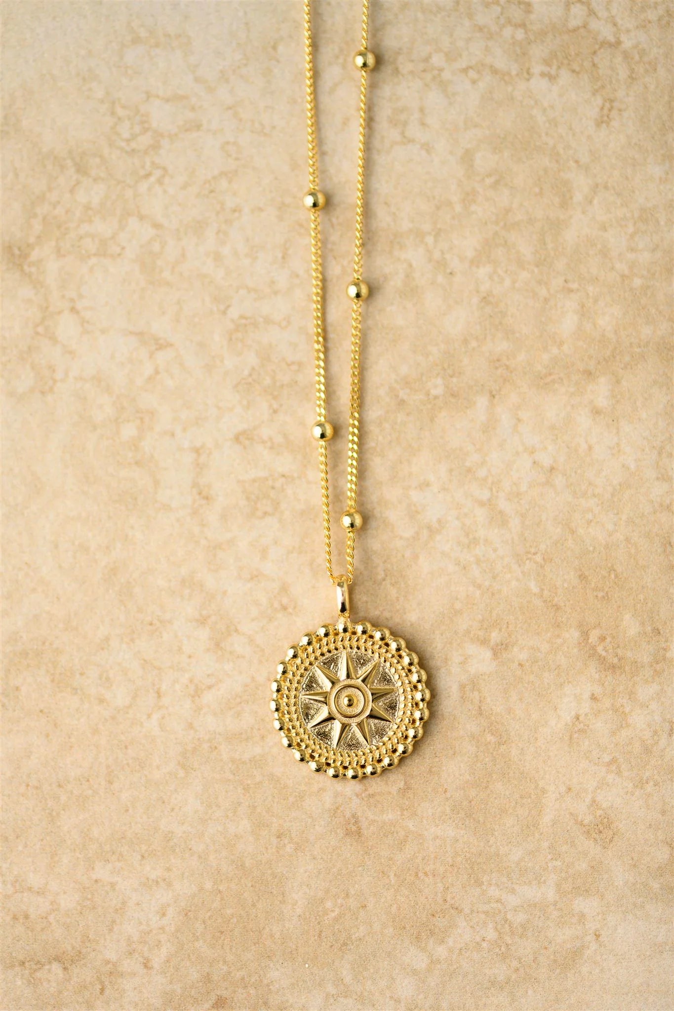 Indigo and Wolfe Sunrise Necklace Gold