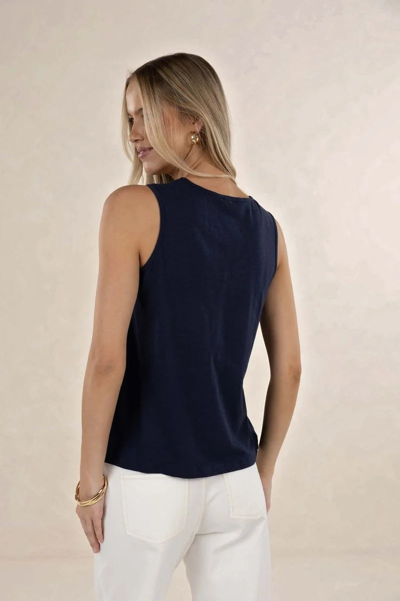 Kaia V Neck Navy