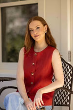 Brooklyn Vest Blood Orange