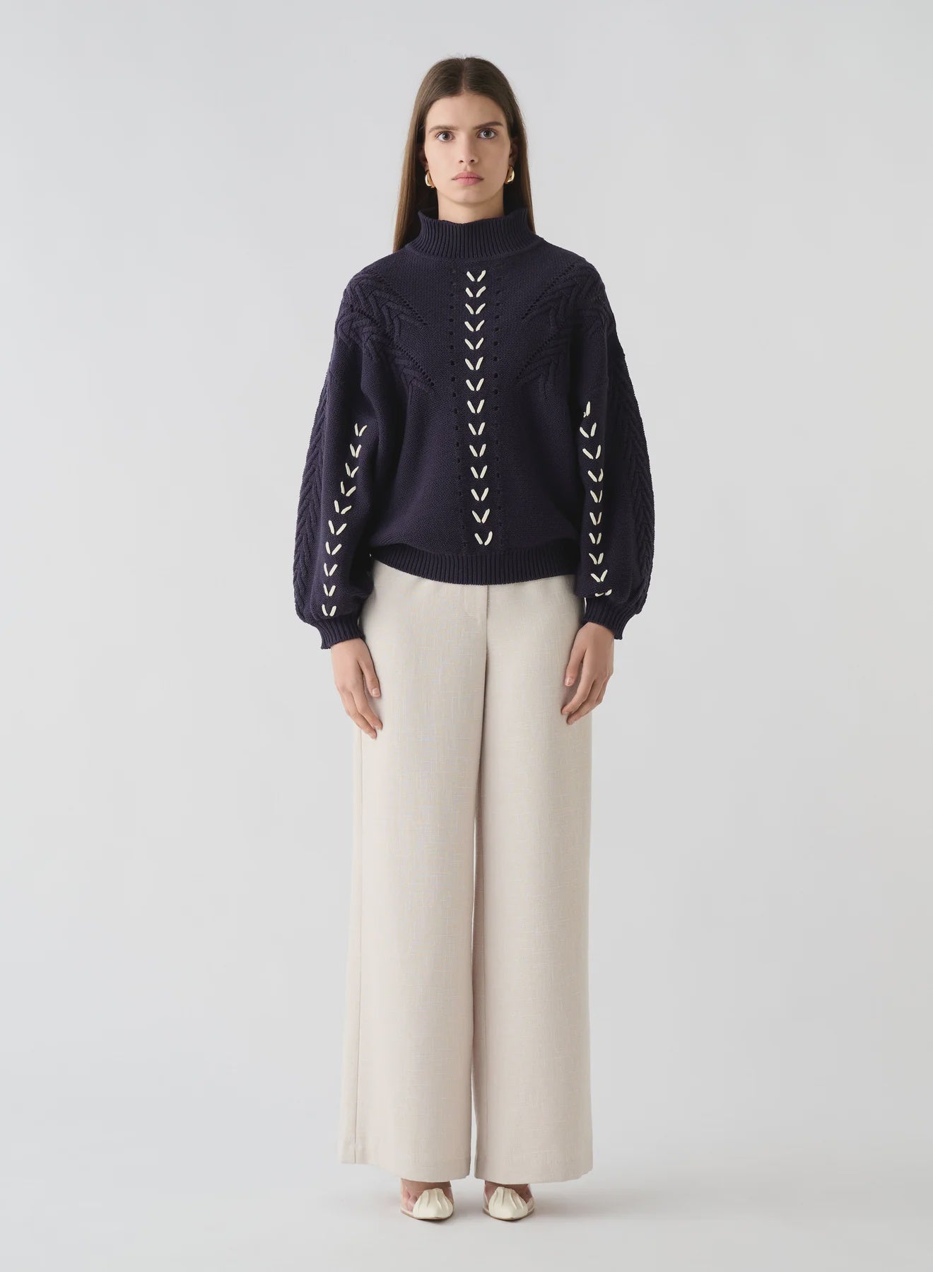 Jodie Cable Knit Indigo