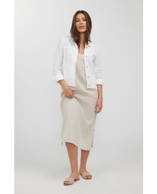 Humidity Bella Linen Jacket White