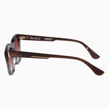 Royale Transparent Chocolate Fade to Crystal w. Gold Metal / Dark Orange Gradient Lens