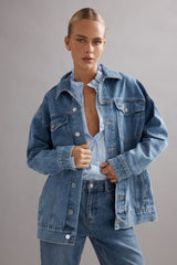 Pre Loved Caitlin Crisp Denim Jacket Small RRP$455.00