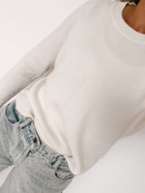 Le Edit Cashmere Crew In Coconut