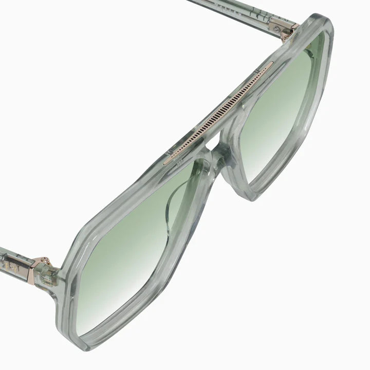 Rodeo Transparent Sage w Gold Metal Light Green Gradient Lens