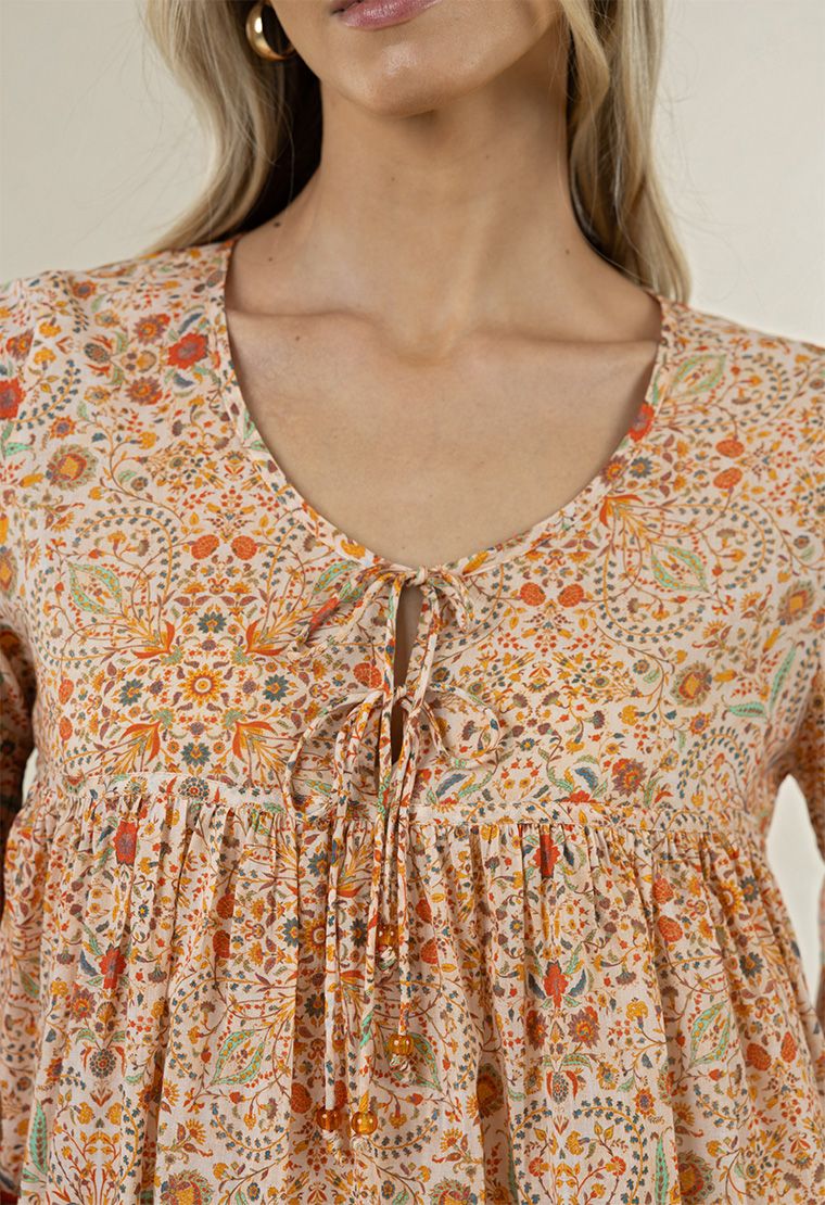 Lara Blouse Melon Print