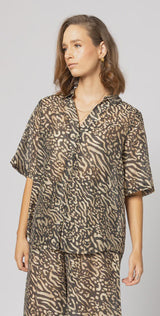 Piza Shirt Zebra Print