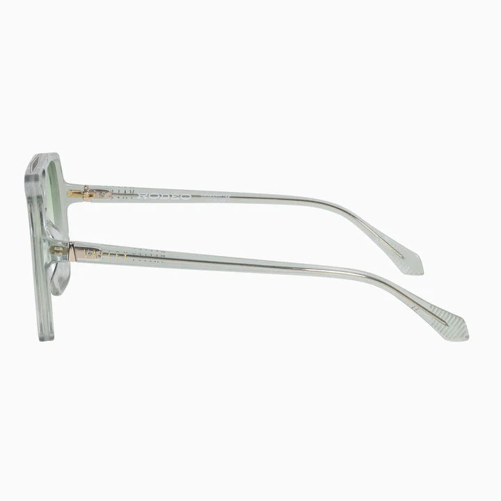 Rodeo Transparent Sage w Gold Metal Light Green Gradient Lens