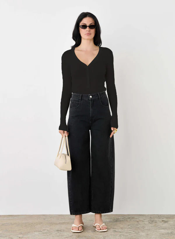 Sidewalk Knit Top Black