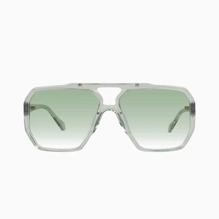 Rodeo Transparent Sage w Gold Metal Light Green Gradient Lens