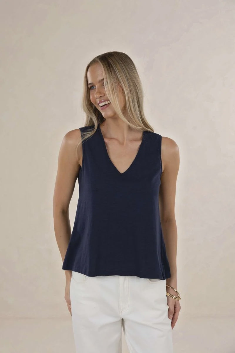 Kaia V Neck Navy