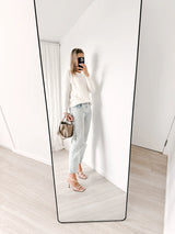 Le Edit Mom Jeans In Stonewashed