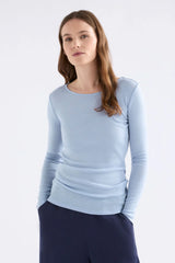 Merino long Sleeve Top Pearl Blue