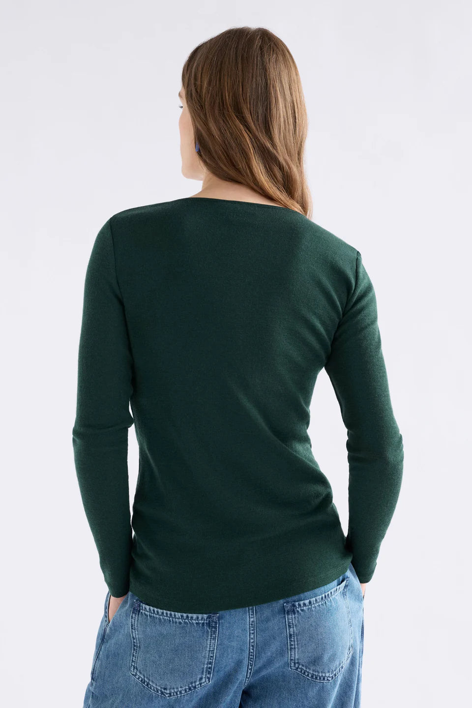 Merino Long Sleeve Top Dark Pine