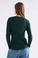 Merino Long Sleeve Top Dark Pine