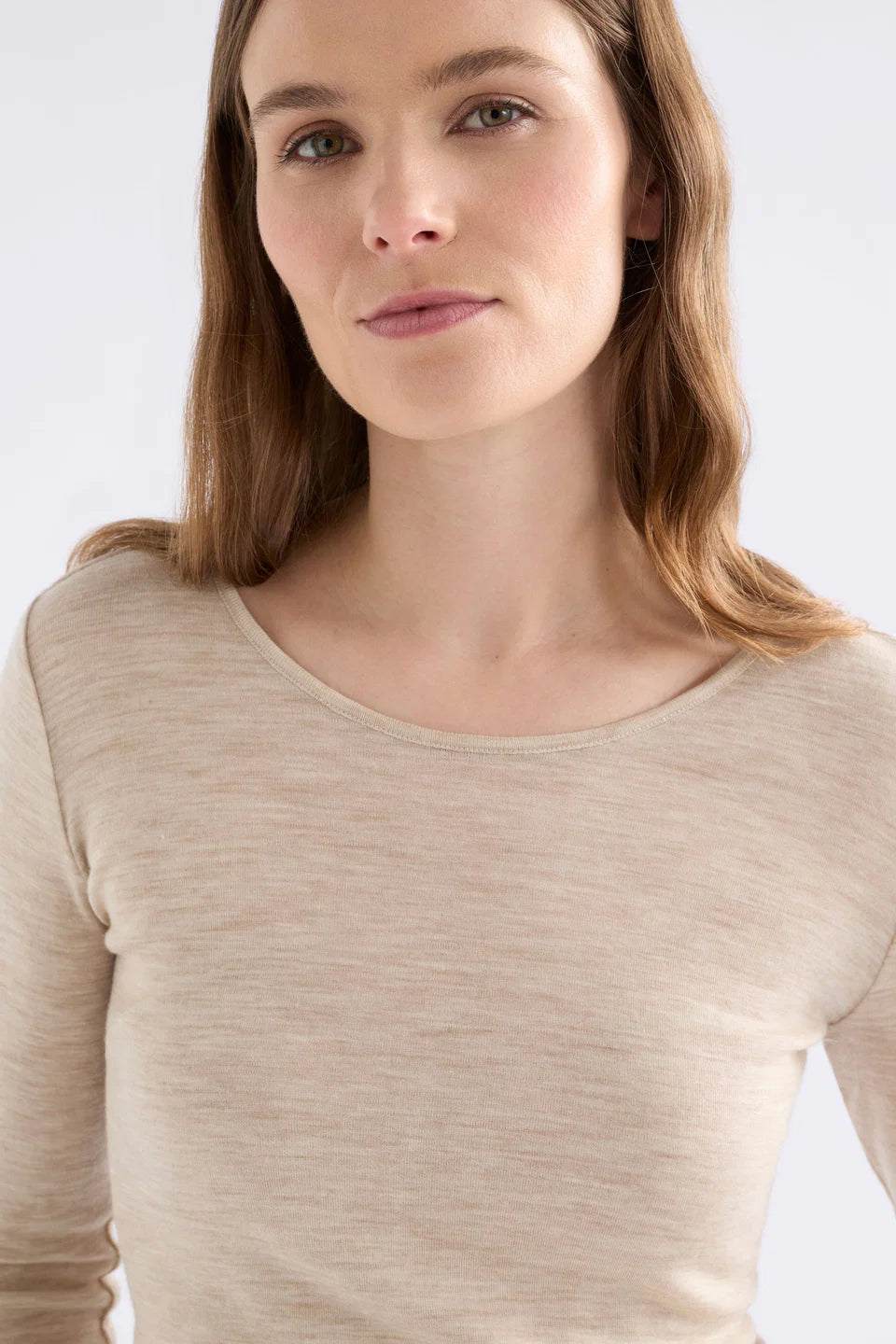 Merino Long Sleeve Top Flax