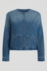 Mid Blue Denim Borse Jacket