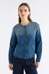 Mid Blue Denim Borse Jacket