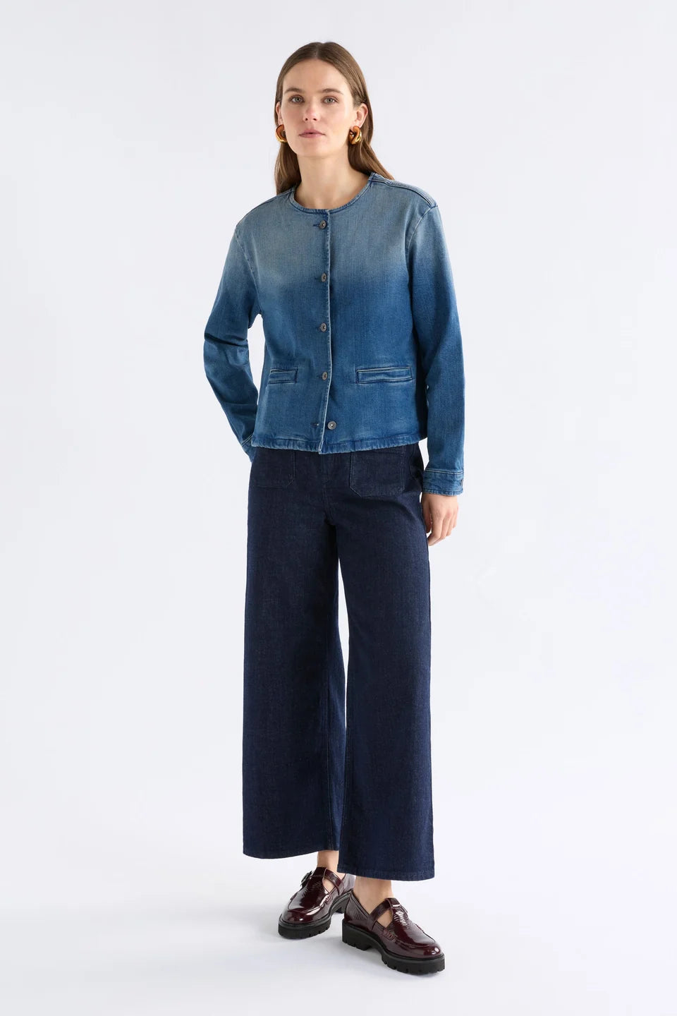 Mid Blue Denim Borse Jacket