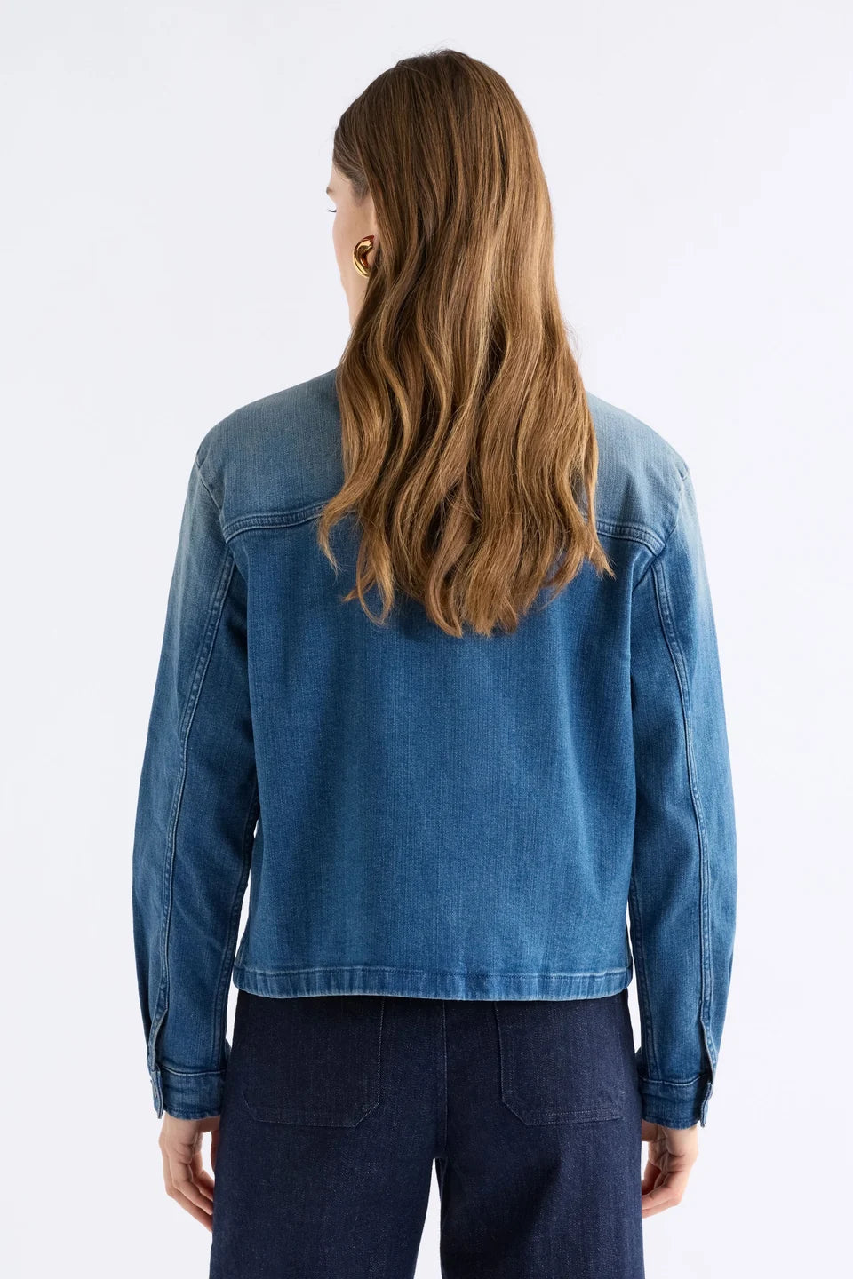 Mid Blue Denim Borse Jacket