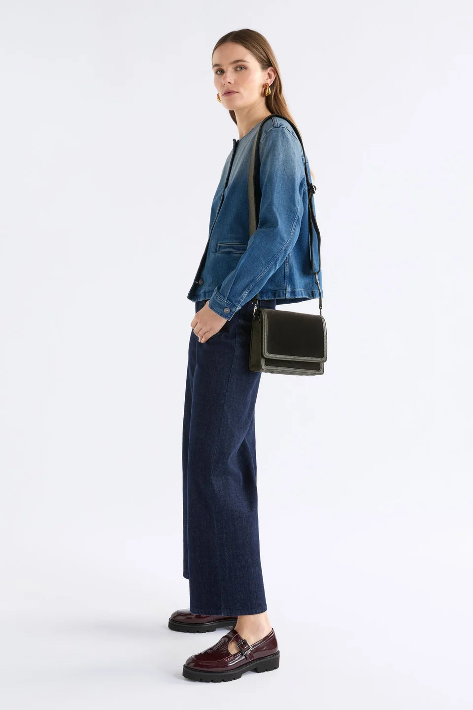 Mid Blue Denim Borse Jacket