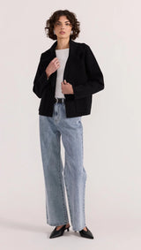 Aiden Crop Coatigan Black