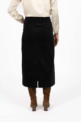 Va Va Velour Skirt Black