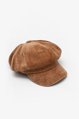 Antler Newsboy Cap Toffee Cord