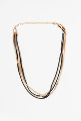 Black and Gold Rhinestone Necklace