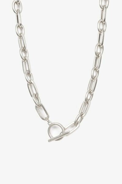 Heavy Link Fob Chain Silver