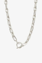 Heavy Link Fob Chain Silver