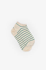 Ankle Socks Fleck & Green Stripe