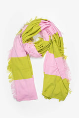 Stripe Scarf Charteuse & Bubblegum