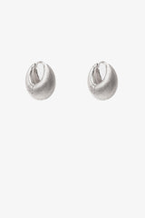 Fine Line Hoop Earrings Silver