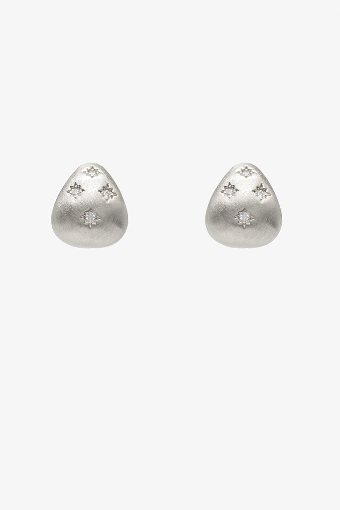 Front Set Teardrop Earrings Silver