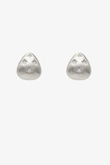 Front Set Teardrop Earrings Silver