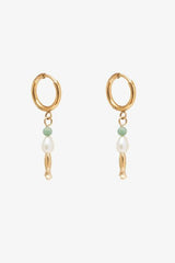 Pearl Fish Earrings Gold