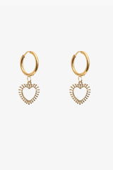 Antler Ivory Heart Earrings