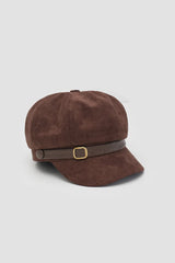 Marlow Suede Newsboy Chocolate