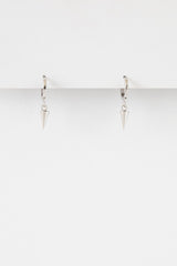 Antler Silver Spike Huggie Earring