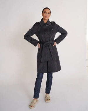 Birds Of A Feather Harper Coat Jacket in Charcoal