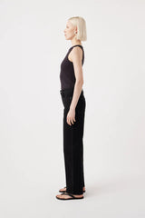 Mia Mid Wide Leg Jean Black